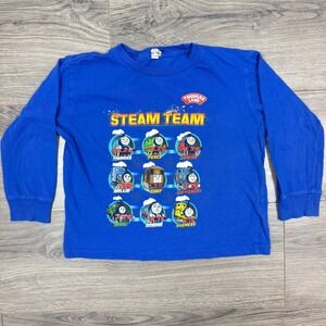 Thomas & Friends Steam Team Character Grid Long Sleeve Tee Kids 5/6 Blue